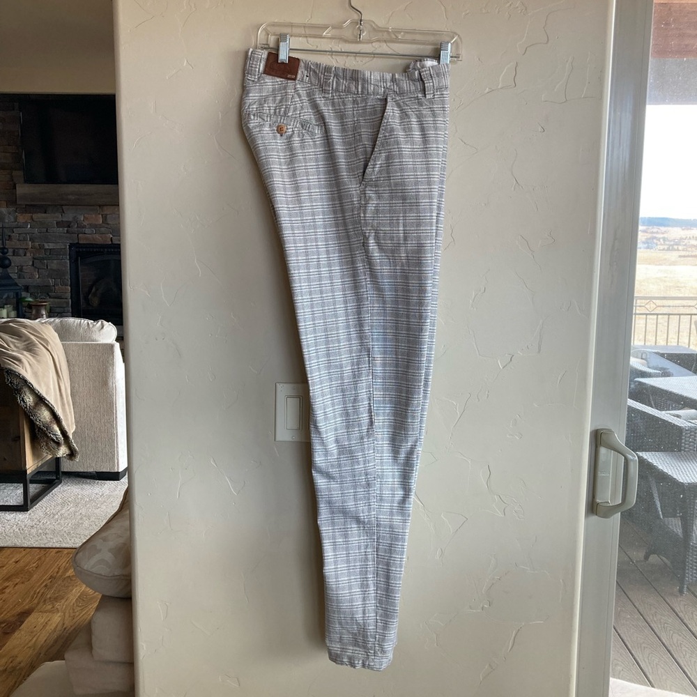 Quicksilver Sheringa Mix Chino Plaid Pants Tapered Fit Organic Cotton - Picture 11 of 14